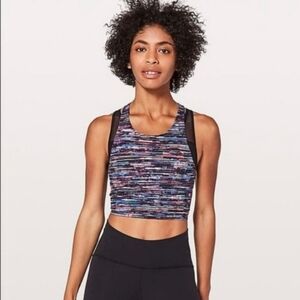 NWOT Lululemon Break Free Tank *Nulux* Hinshu Alpine White Multi/Black